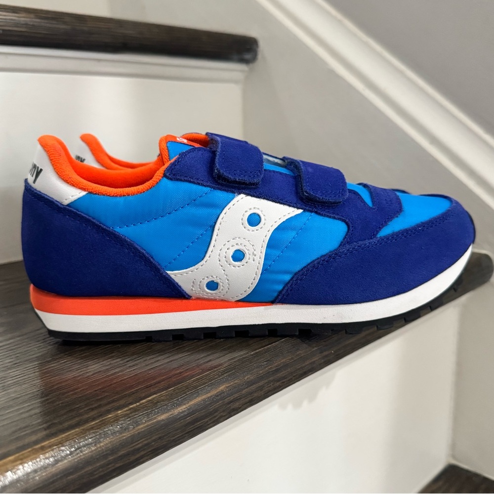 Saucony Jazz Double Blue Orange Kids Sneakers Size 5M SK267027 NIB